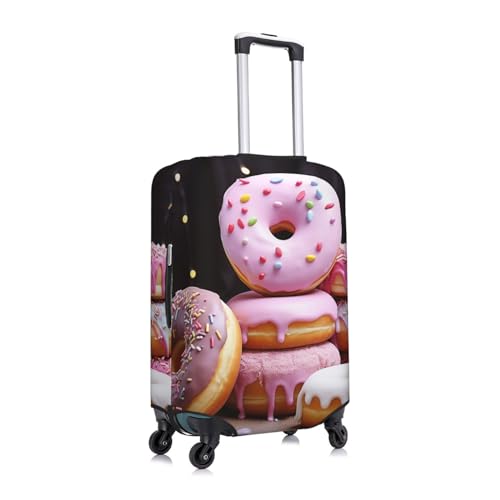 Travel Luggage Cover Elastic Anti-Scratch Suitcase Protector Washable Travel Suitcase Cover Donut Cake Luggage Protector Fits 18-32 Inch Suitcase3