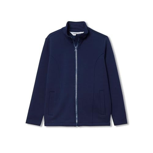 Lands' End Boys Husky Long Sleeve Knit Full Zip Mock Neck Sweatshirt