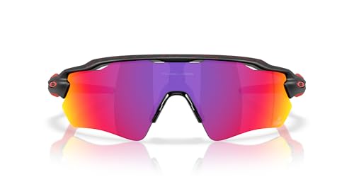 Oakley Men's OO9208 Radar Ev Path Polarized Rectangular Sunglasses, 100T Matte Black/Prizm Road, 38 mm