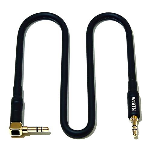 Cable de audio 3.5mm ángulo 90° a recto, 20AWG, 8 pulgadas miniatura 4