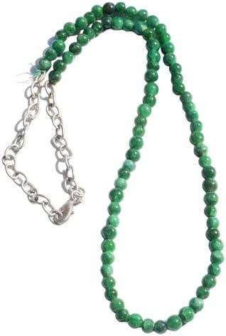 Handmade 95 Cts Enhanced Single Strand Emerald Beaded Women Necklace CHIK_NECKLACE-32164