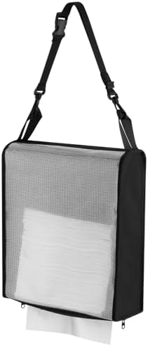 Hanging Camping Paper Towel Holder, Waterproof Hand Paper Towel Dispenser with Adjustable Strap, Reusable Roll Tissue Organizer for Camping Bathroom Kitchen, Fit for C & Z fold, Trifold Paper Towels