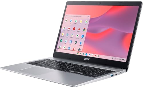 Image of Acer 2024 Chromebook 315 Laptop, 15.6 inch HD Display, Intel Celeron Dual-Core N4020 Processor, 4GB RAM, 64GB eMMC, Intel UHD Graphics, Wi-Fi, Bluetooth, Chrome OS