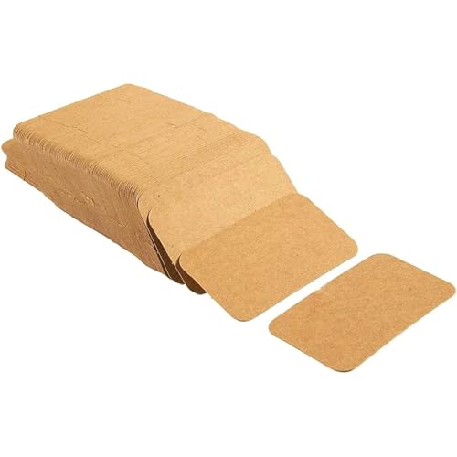 Tarjetas de papel kraft con 500 notas en blanco y sobres con bordes redondeados 6