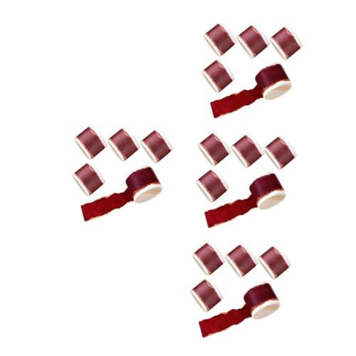 Tofficu 4 Juegos Cinta De Piel De Manzana Simulada. Bolígrafo A Granel Pluma Estilográfica Material De Oficina Decoración Manualidades Cintas De Papel De Bricolaje Hacer Rojo 5 Rollos * 4