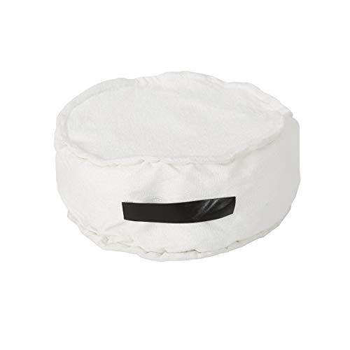 Christopher Knight Home Bolsa de feijão redonda de tecido branco Alice