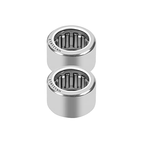 Hipicco Drawn Cup Needle Roller Bearings, 10Pcs Hk121812 Open End Caged Bearing, 12Mm Bore, 18Mm Od, 12Mm Width St14 Steel Single Row Roller #TOP3