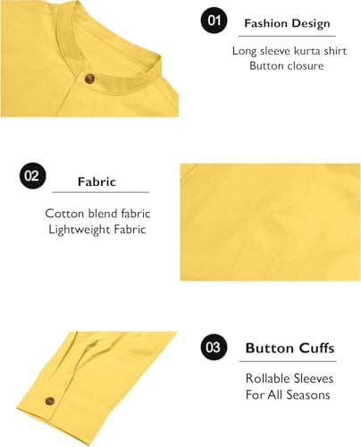 Image of Zombom Cotton Polyester Blend Solid Casual Regular Fit Mandarin /Chinese Collor Short Kurta Shirt for Men