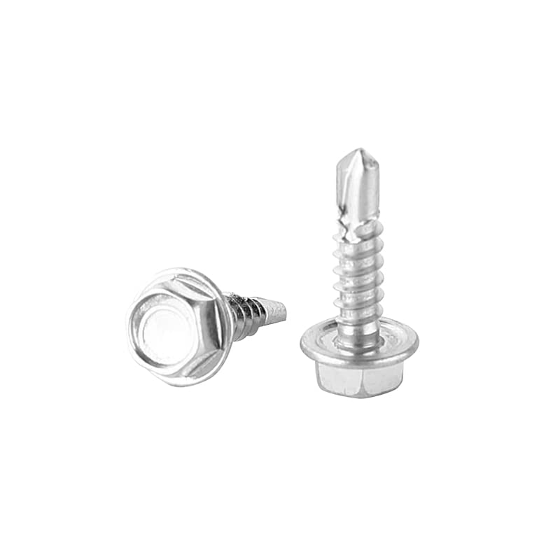 Miniatura 4 de Tornillos Tek autoperforantes con cabeza hexagonal de 34 pulgadas, acero galvanizado, 100 unidadescaja