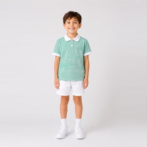 Image of Mud Kingdom Boys Polo Shirt Short Sleeve School Uniform Pique Polo Summer