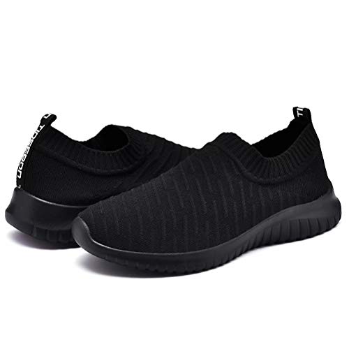 Image of konhill Womens Slip On Sneakers Lightweight Knit Walking Shoes