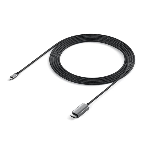 Image of Satechi USB C to HDMI 2.1 8K Cable, with 8K @ 60Hz and 4K @ 120Hz, Type C to HDMI Cable, Thunderbolt 3 /4 Compatible for MacBook Air /Pro /Neo, iPad Air /Pro, iPhone 17 and More (6.5 ft /2m)