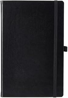 Cescahide A5 Lined Paper/Elastic/Pen Loop Notebook - Black AM00160