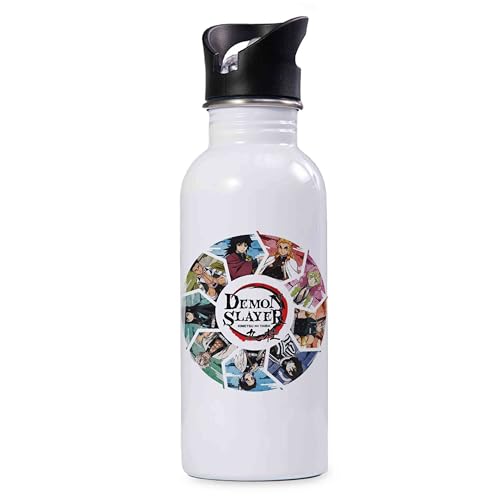 Image of Demon Slayer Printed Sipper Water Bottle Aluminium Sublimation Bottle with Leak-Proof Cap Lightweight & Durable Stylish Bottle for School Gym Travel & Sports Use (DS-5-750 ml)