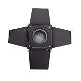 GOWENIC Four Leaf Barndoor with Honeycomb Grid Set and 5 Color Filters, Precise Light Control and Absorption Eliminate Stray Light, 60 Honeycomb Grid Strengthens Spotlighting