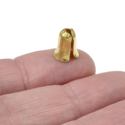 Image of Generic 20 Brass Bell Pendants - for Size #6 Ball Chain Pull - End Connectors, Silver, 1100-A10378