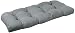 Pillow Perfect Indoor/Outdoor Gray Textured Solid Wicker Loveseat Cushion