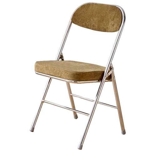 Silla Plegable Acolchada con Asiento y Respaldo Gruesos, Cómoda Sillas Plegables Comedor, Tela de Pana Duradera, Ideal para Bodas, Fiestas y Eventos de Oficina(Green)