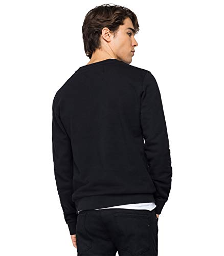 REPLAY M3215 .000.21842 Maglia di Tuta, Nero (098