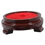 Happyyami 木製丸型ディスプレイスタンド 水晶球用安定台 耐久性のある台座 省スペース設計 インテリアに調和するシンプルモダンデザイン