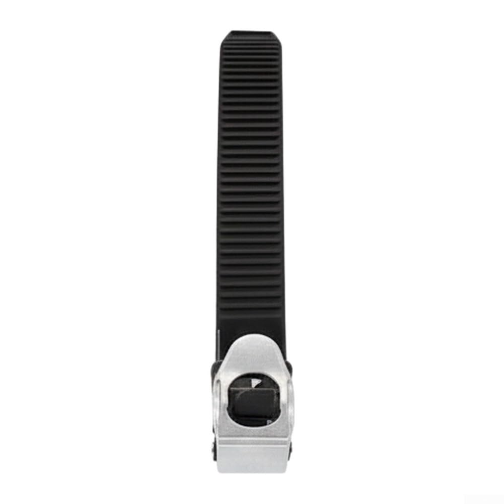 Cinghie resistenti, in acciaio inox, sicurezza duratura per attrezzi da giardino e attrezzature esterne, sistema di bloccaggio a cricchetto riutilizzabile (32 cm)