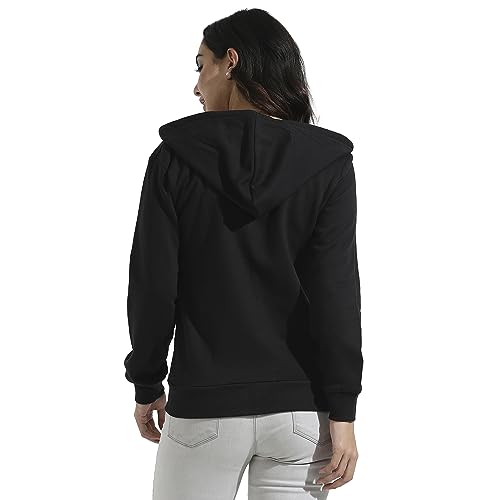 Image of PINACOLADA Women's Zip-Front Hoodie with Angled Open Pockets for Casual Wear | Hooded Neck | Long Sleeve | Zipper Closure | Cotton Sweatshirt Crafted with Comfort Fit for Everyday Wear