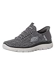 Skechers Uomo Summits Key Pace Scarpe da Ginnastica, Charcoal Mesh/Black Trim, 41.5 EU