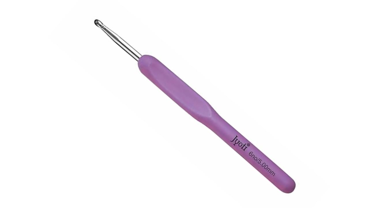 5mm Crochet Hooks Crochet Knitting, Ergonomic Soft Handles Crochet Hooks for Arthritic Hands, Light Comfortable Crochet Tool,Crochet Tool for Knitting Suitable for Beginners 2mm to 6mm (1 X 5mm)
