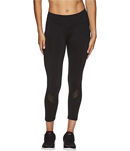 Reebok Womens Aspire Skinny Capri Compression Athletic Pants, Black, Medium #TOP9