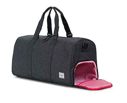 Image of Herschel Novel Duffel Bag, Black Crosshatch, Mid-Volume 33L
