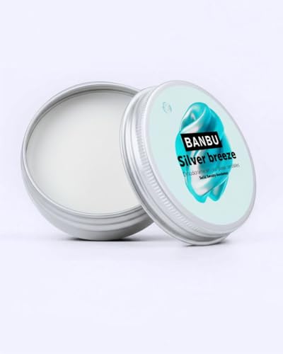 BANBU Silver Breeze Desodorante en Crema Natural Sin Perfume, 50ml, Fórmula Vegana para Piel Sensible, Efectividad 48h, Sin Aluminio