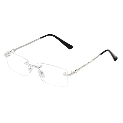 SORVINO Rimless Rectangle Sunglasses for Men Women Fashion Frameless Clear Glasses Designer Y2K Shades