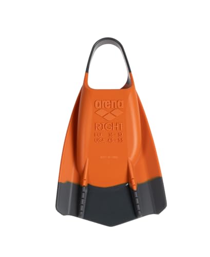 Image of Arena Unisex Adult Powerfin Pro II Swim Training Fins Men and Women Silicone Short Blade Flippers Left-Right Customized, Sizes 4.5-13.5