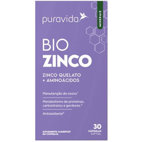 Bio Zinco - Zinco Quelato + Aminoácidos | 30 Cápsulas Softgel