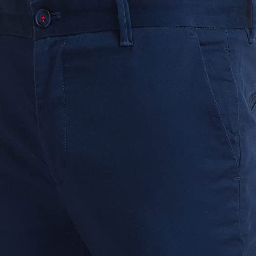Image of Raymond Slim Fit Dark Blue Trouser for Men