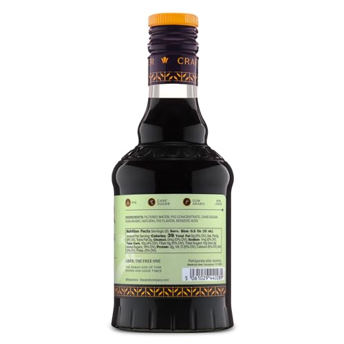 Liber & Co. Caramelized Fig Syrup - Made with California Mission & Calimyrna Figs - Perfect for Old Fashioneds, Manhattans & Aged Spirit Cocktails - Makes 25 Drinks - Craft Cocktail Mixer (12.7 oz)