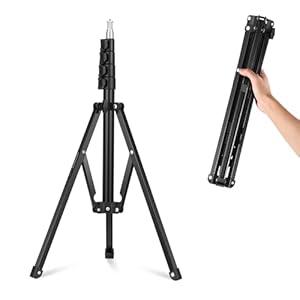 NEEWER 71″/180cm Portable Light Stand, Adjustable Metal Camera Tripod Reverse Folding Light Tripod, LED Light Ring Light Reflector Stand with Flip Locks for Live Streaming Vlog Video Recording, ST180R
