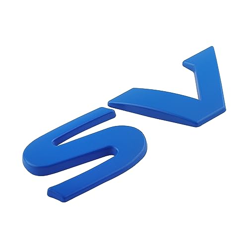 Image of 1PC SV Emblem for Car Decoration Metal Badges 3D SV Sticker Decal Fender Sticker Badges Nameplate Easy Installation for Car /SUV /Truck (Blue)