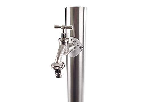 KTC Tec Water Column TSRG 950 Stainless Steel V2A Water Pump Water Tap Station Garden Tap Pit Pit Pump Watering Garden Dispenser Round