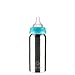 Hamarue 3-in-1 Stainless Steel Sippy Cups for Toddlers | Non-Toxic Insulated Stainless Steel Baby Bottle | Straw Cup with Removeable Handles | Plastic Free Liquid Transfer (Teal, 6 oz)
