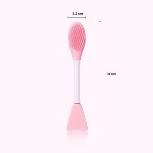 Image of Gleva Silicone Face Mask Brush Beauty Tool, Facial Mud Mask Applicator, Clay Mask Brushes for Girl & Women (Pink 2)