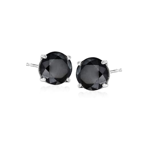 Ross-Simons 2.00 ct. t.w. Black Diamond Stud Earrings in 14kt White Gold