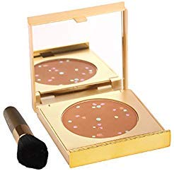 MagicMinerals Gold Edition by Jerome Alexander - Mineral Powder Compact with Mirror, Blending Sponge and Mini Stubby Brush - Foundation, Concealer and Corrector All-In-One - Dark