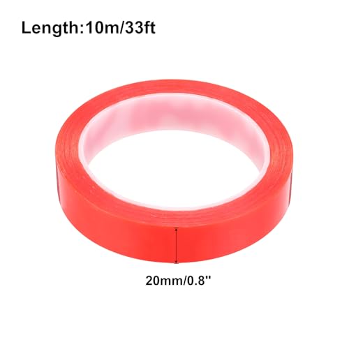 Image of MECCANIXITY 20mm x 10m Phone Repair Adhesive Tape LCD Screen Repair Sticker Double Sided for Cell Phone Tablet Laptop Clear Red