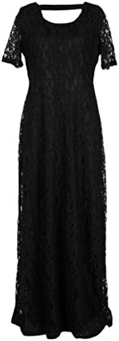 Women's Plus Size Full Lace Bridesmaid Wedding Maxi Dress Cocktail Dress