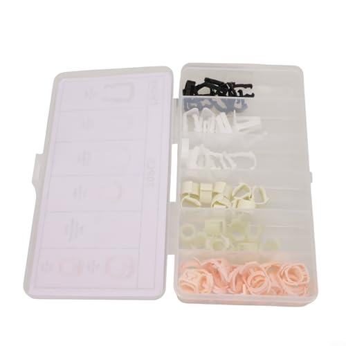 Image of 70 Pcs Fuel Line Retainer Clip Assortment 5/16" & 3/8" Nylon Mouldings & Trim For Ford Vehicles 61280 in Organised Storage Box