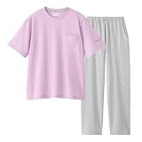 COMME CI COMME CA コムシコムサ ルームウェア 綿混 【5分袖・長パンツ】 オールシーズン やわらか天竺素材 レディース MF7215