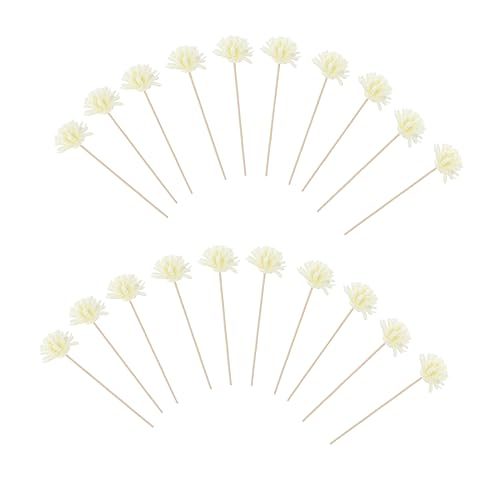 OHPHCALL Reed Diffusers 20pcs Rattan Reed Diffuser Air Decked Accessories Aroma Diffusers Flowers Fragrance Diffuser Sticks Scented Oil Sticks Pe Flower Refill