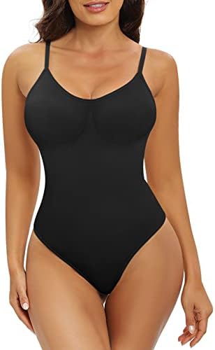 Yusongirl Slimming Bodysuit for Women Tummy Control Shapewear Seamless Sculpting Thong Bodysuits Sleeveless Body Shaper