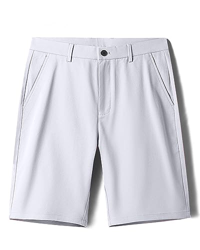 Men's 2 Piece Suit Slim Fit, Two Buttons Blazer with Shorts Pants Suit Set Wedding Summer Wear (White,38R)4